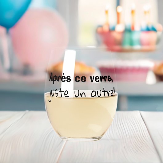Humoristisch wijnglas wijnglas zonder voet (Insitu (Baby Shower))
