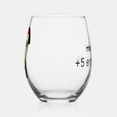 Humoristisch wijnglas wijnglas zonder voet (Rechts)