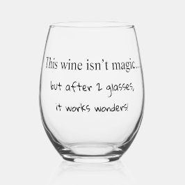 Humoristisch wijnglas wijnglas zonder voet