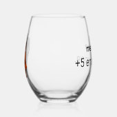 Humoristisch wijnglas wijnglas zonder voet (Rechts)