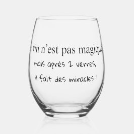 Humoristisch wijnglas wijnglas zonder voet