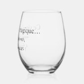 Humoristisch wijnglas wijnglas zonder voet (Links)