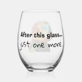 Humoristisch wijnglas wijnglas zonder voet (Voorkant)