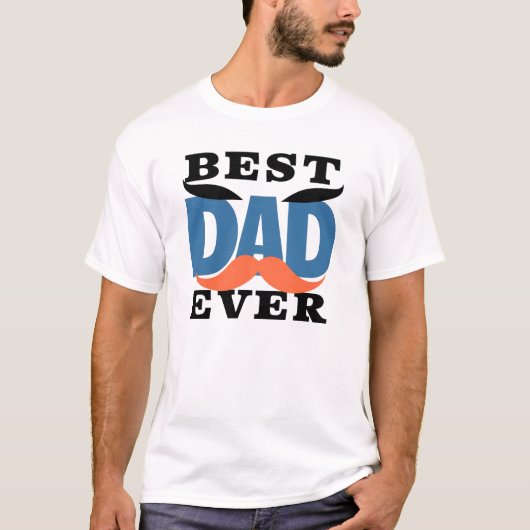 Humoristisch zwart-wit "Beste papa ooit" Pet T-shirt (Voorkant)