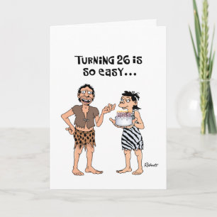 Humoristische 26e verjaardag kaart