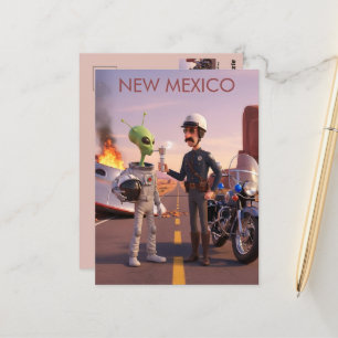 Humoristische 3D New Mexico Alien Thema Briefkaart