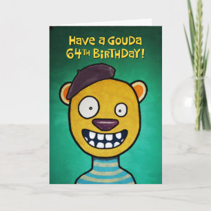 Humoristische 64ste verjaardag Kaart