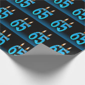 Humoristische 65e verjaardag kaars met oogballen cadeaupapier (Hoek)