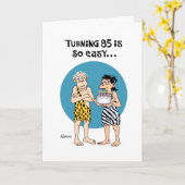 Humoristische 85e verjaardag groet kaart (Gele Bloem)