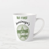 Humoristische aangepaste naam maar eerste Geweldig Latte Mok (Rechts)