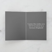 Humoristische Afstuderen Kaart met Duitse herder (Binnen)