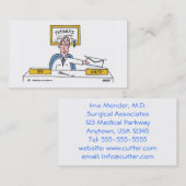 Humoristische algemeen chirurg Cartoon afspraak of Visitekaartje (Voorkant / Achterkant)