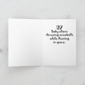 Humoristische Aliens Verjaardag Kaart door Jo Afbe (Binnen)