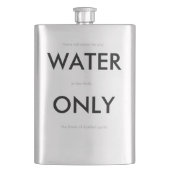 Humoristische "Alleen water"-kolf Flacon (Voorkant)