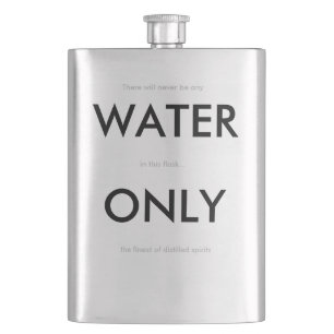 Humoristische "Alleen water"-kolf Flacon