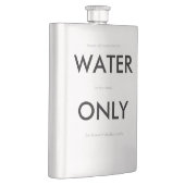 Humoristische "Alleen water"-kolf Flacon (Rechts)