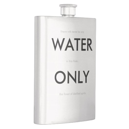 Humoristische "Alleen water"-kolf Flacon (Rechts)