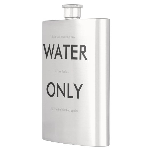 Humoristische "Alleen water"-kolf Flacon (Links)