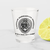 Humoristische Anker verweven met Rope Captain's Shot Glas (Voorkant)