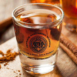 Humoristische Anker verweven met Rope Captain's Shot Glas