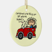 Humoristische autoziekte keramisch ornament (Rechts)