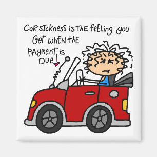 Humoristische autoziekte magneet