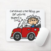 Humoristische autoziekte muismat (Met muis)
