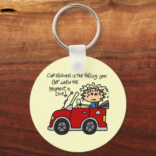 Humoristische autoziekte sleutelhanger (Voorkant)