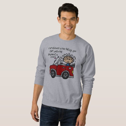 Humoristische autoziekte trui (Voorkant volledig)
