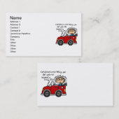 Humoristische autoziekte visitekaartje (Voorkant / Achterkant)