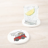 Humoristische autoziekte zandsteen onderzetter (Zijkant)