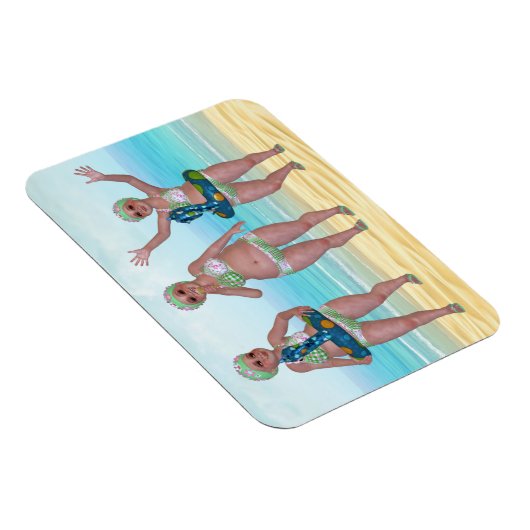 Humoristische badschoonheid flexibele magneet (Rechterzijde)