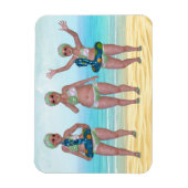 Humoristische badschoonheid flexibele magneet (Verticaal)