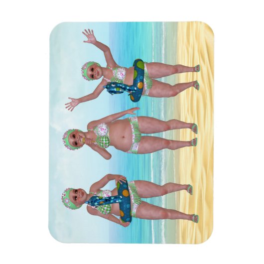 Humoristische badschoonheid flexibele magneet (Verticaal)