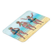 Humoristische badschoonheid flexibele magneet (Linkerzijde)