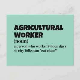 Humoristische Boerderij Job Definition - Landbouww Feestdagenkaart