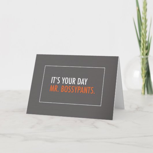 Humoristische Boss's Day, Mr Bossypants Kaart (Voorkant)
