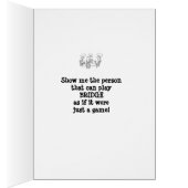 Humoristische Bridge Players Wenskaart (Binnen (Rechts))