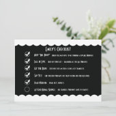 Humoristische bruidsdouche uitnodiging, grappige c kaart (Staand voorkant)