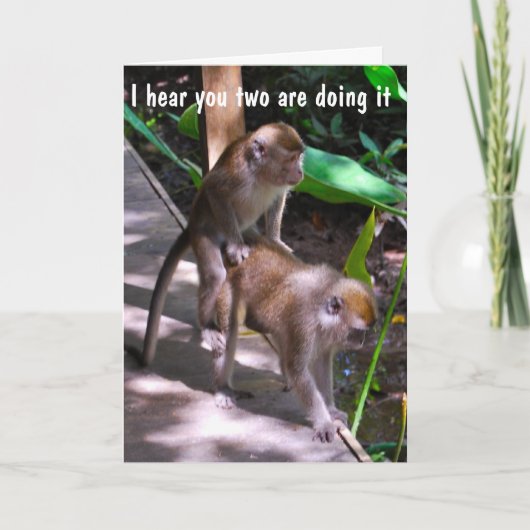 Humoristische bruiloft beste wensen voor een speci kaart (Voorkant)