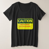 Humoristische Comfort Zone Plus Size T-shirt (Design voorkant)