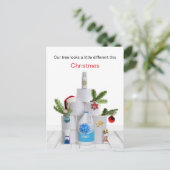 Humoristische Covid Kerstboom Briefkaart (Staand voorkant)