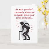 Humoristische de verjaardagskaart van pijnen en kaart (Gele Bloem)