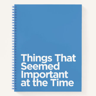 Humoristische dingen die op dat moment belangrijk  notitieboek