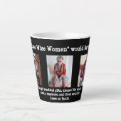 Humoristische Drie Wijze Vrouwen met Kerstmis Latte Mok (Voorkant)