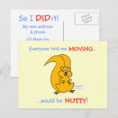 Humoristische eekhoorn bewegende aankondiging (Voorkant / Achterkant)