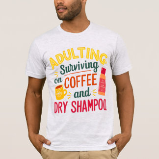 Humoristische en speelse volwassen typografie met  t-shirt