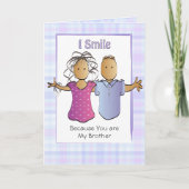 Humoristische Etnische Broer Cartoon Moderne Verja Kaart (Voorkant)