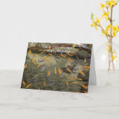 Humoristische Fish Birthday Kaart (Gele Bloem)