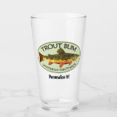 Humoristische FOREL BUM Fly Fishing Angler's Glas (Voorkant)